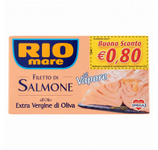 FILETES DE SALMÓN ACEITE DE OLIVA RIO MARE 150 GR