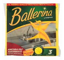 PANNO MULTIUSO GIALLO BALLERINA x 3