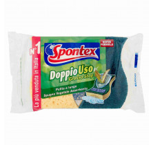 ÉPONGE ABRASIVE DOUBLE USAGE SPONTEX x 2