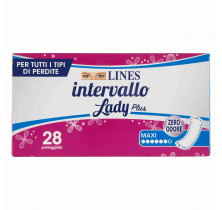 INTERVAL LADY MAXI LINES SLIP LINERS x 28