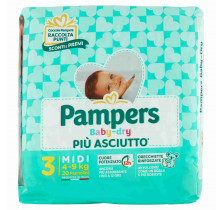 PANNOLINI BABY DRY MIDI PAMPERS x 20