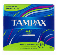 ABSORBENTE CAJA AZUL SUPER TAMPAX x 20