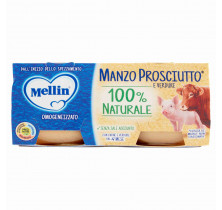 OMO CARNE MANZO/PROSCIUTTO MELLIN 80 GR x 2