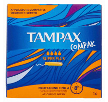 ABSORBENT COMPAK SUPER PLUS TAMPAX x 16