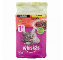 CAT FOOD MIXED LUNCHES 1+ WHISKAS 50 GR x 6