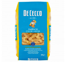 FUSILLI PASTA 34 DE CECCO 500 GR