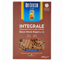 WHOLE WHEAT PASTA MEZZI DITALI RIGATI 1159 DE...