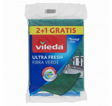 SPUGNA ULTRA FRESH FIBRA VERDE 2+1 VILEDA