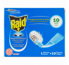 INSECTICO. PLACAS ANTI MOSQUITOS BASE RAID