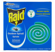 INSETTIC.SPIRALI ANTIZANZARE RAID x 10
