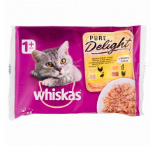 CAT FOOD STRACC. DELICATE WHISKAS 85 GR x 4