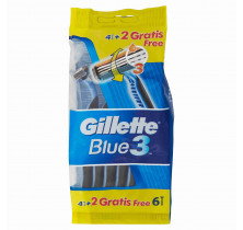 BLUE3 STANDARD DISPOSABLE RAZOR 4+2 GILLETTE