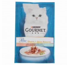 CAT FOOD PERLE DUETTI SAL/MER GOURMET 85 GR