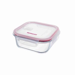 PEDRINI GLASS SQUARE CONTAINER 1100ML