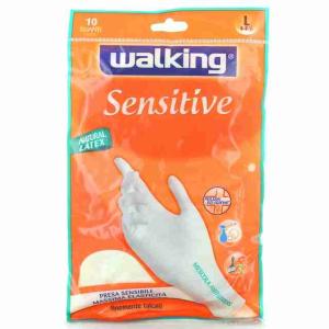 SENSITIVE LATEX GLOVES SIZE L WALKING x 10