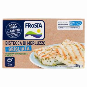 GRILLED COD STEAK WITH FRESH ROCKET 250 G