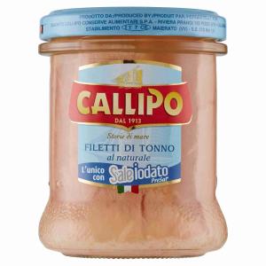 FILETS DE THON EN VERRE CALLIPO NATUREL 170 GR