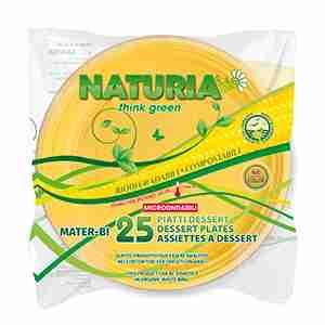 BIO-DESSERTTELLER GELB NATURIA 25 STK