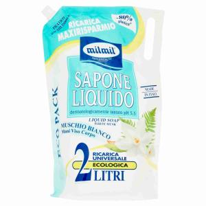 SAVON LIQUIDE. RECHARGE MUSC BLANC MIL MIL 2 LT