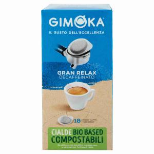 KAFFEEPODS X18 ENTKOFFEINIERT GRAN RELAX GIMOKA 12