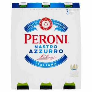 BIÈRE NASTRO AZZURRO EN BOUTEILLE 33 CL x 3