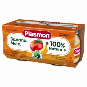 OMO FRUIT BANANA-APPLE PLASMON 80 GR x 2