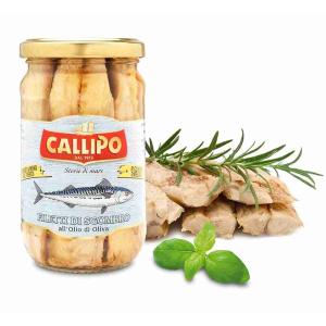 CALLIPO MACKEREL FILLETS OLIVE OIL GLASS 290 GR