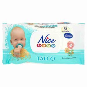 NICE BABY LINGETTES TALC AVEC COUVERCLE x 72