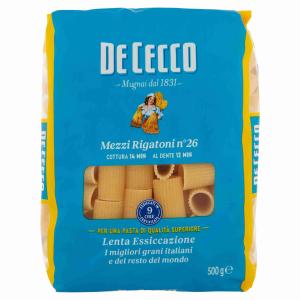 PASTA MEZZI RIGATONI 26 DE CECCO 500 GR