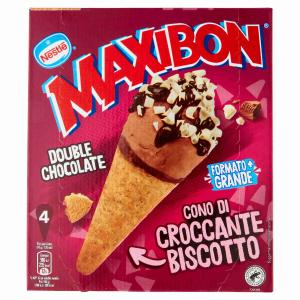 CONO CROCCANTE DOUBLE CHOCO MAXIBON 316 GR x 6
