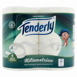 KILOMETRIC TOILET PAPER 4 ROLLS TENDERLY