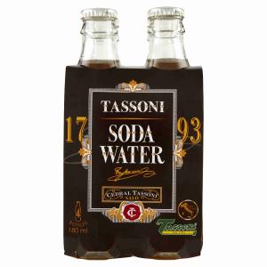 AGUA CON REFRESCO TASSONI 18 CL x 4