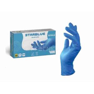 GUANTES NITRILO TALLA S S.ZA STARBLUE POLVO 100...