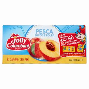 JOLLY COLOMBANI PEACH NECTAR 200 ML x 3PCS