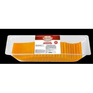 CHEDDAR CHEESE SLICES PRESIDENT 500 GR