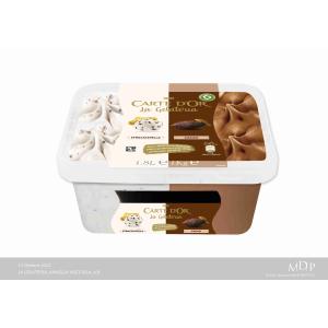 HELADO DE STRACCIATELLA Y HELADO DE CACAO CARTE...