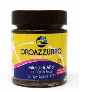 ANCHOVY FILLETS RED ONION OROAZZURRO 140 GR