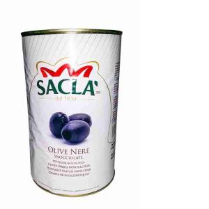 PITTED BLACK OLIVES SACLA' 4.1 KG TIN