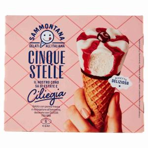 CONE CINQ ÉTOILES CERISE SAMMONTANA 360 GR x 6