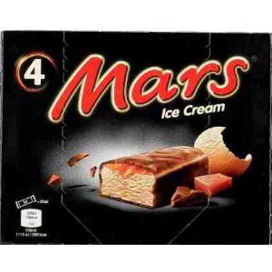 BARRE DE CRÈME GLACÉE MARS ICE 167,2 GR x 4