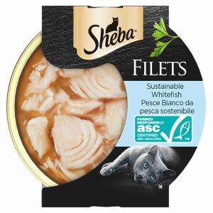 CAT FOOD WHITE FISH FILLETS SHEBA 60 GR