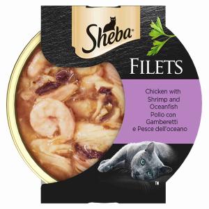 CIBO GATTO FILETS POLLO GAMB.PESCE SHEBA 60 GR
