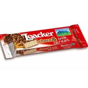 GAUFRE LAIT ET CEREALES LOACKER 25 GR