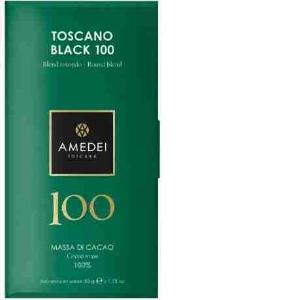 CIOCCOLATO TOSCANO BLACK FONDENTE 100% AMEDEI 50 G