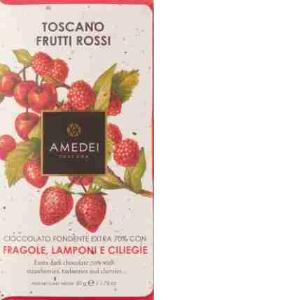 CHOCOLAT TOSCANE FRUITS ROUGES AMEDEI 50 GR