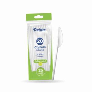 COUTEAUX POLYPROPYLÈNE BLANC HAPPINESS 20 PCS