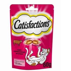 SNACK GATTO MANZO CATISFACTIONS 60 GR