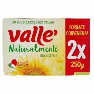 MARGARINE KRAFT NATURELLE VALLE' 250 GR x 2