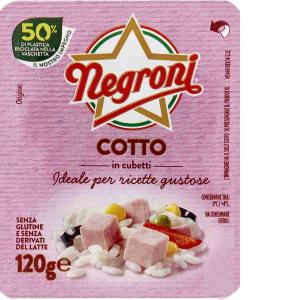 COOKED HAM CUBES NEGRONI 120 GR