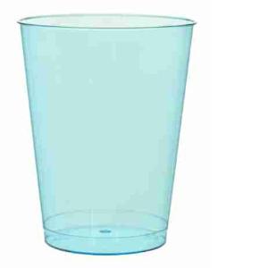 VASOS REUTILIZABLES TURQUESA TRANSP. 30CL 8...